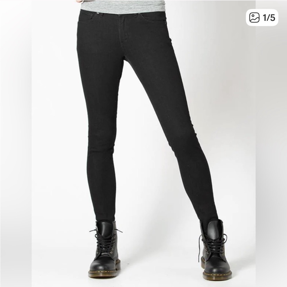 DU/ER Performance Denim Black Skinny Jeans Women’s Size 27x31 Coolmax